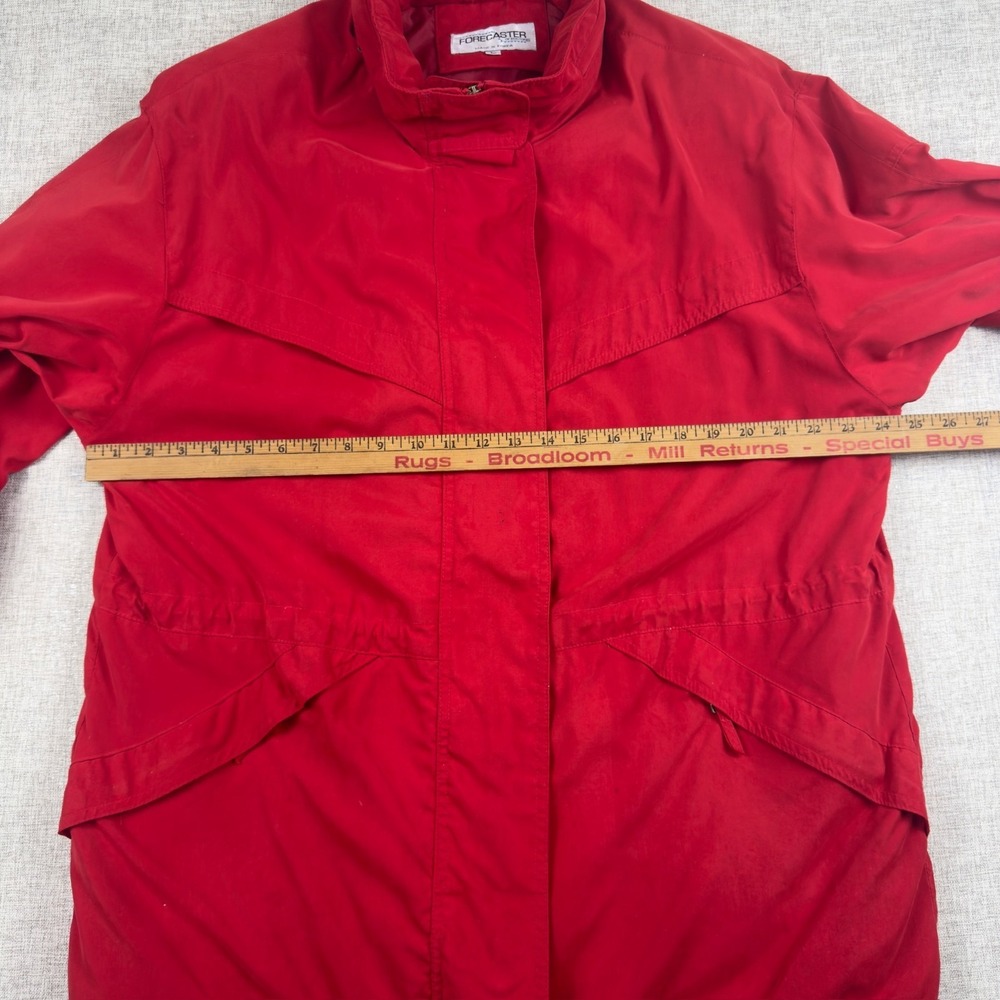 Vintage Forecaster of Boston Red Parka Jacket Women's L‎ Hooded Korea 80s 90s - Picture 12 of 14